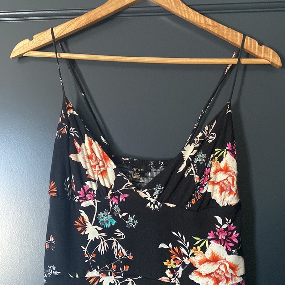 AFRM Berlin Floral Tiered Crepe Maxi Dress long floral adjustable straps small S - Picture 5 of 9